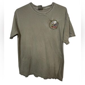 Vintage Sea Bees Military US Navy Tan Embroidered Men’s M Comfort Colors T-Shirt